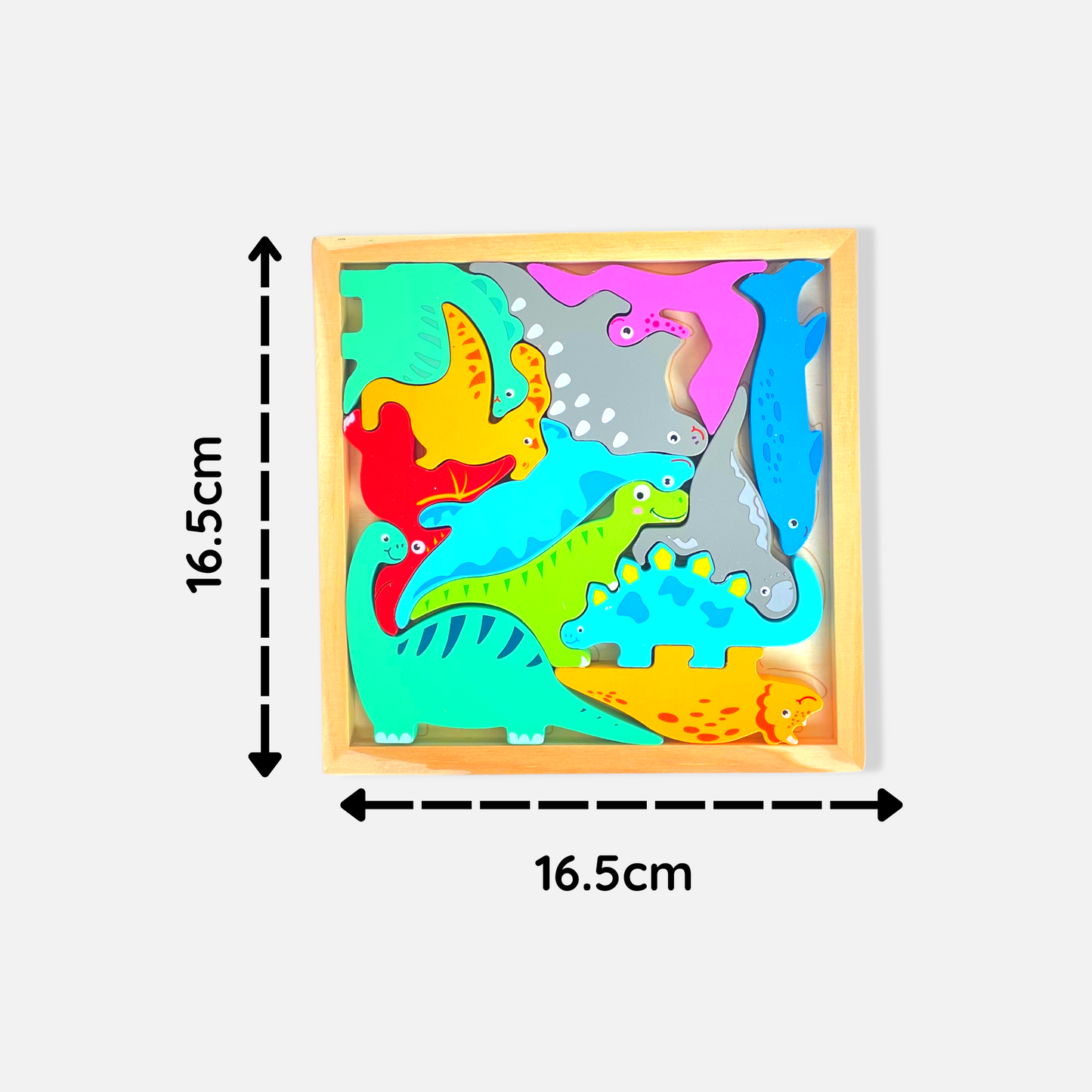 Wooden Puzzle tray - Dino theme