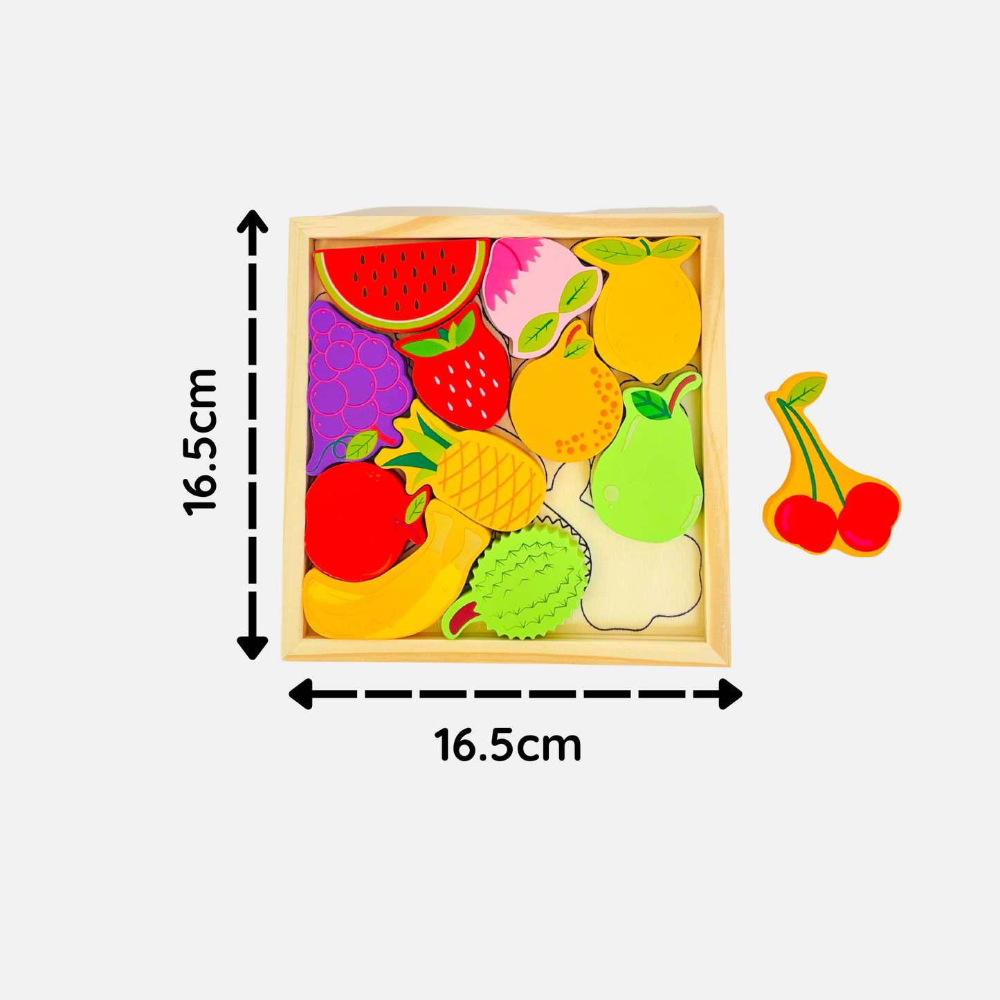 Wooden Puzzle tray - Fruits