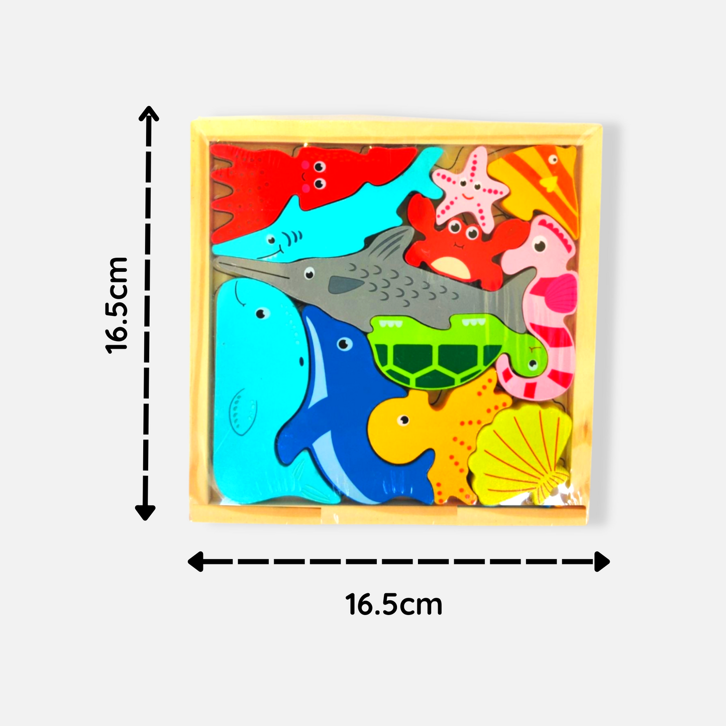 Wooden Puzzle tray - Marine Life