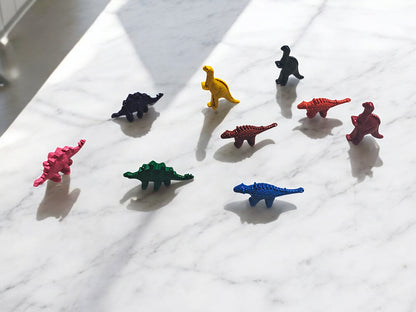 Dinosaur Shaped Crayons Set – 9 Bright Colors (3 Styles)