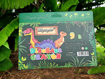 Dinosaur Shaped Crayons Set – 9 Bright Colors (3 Styles)