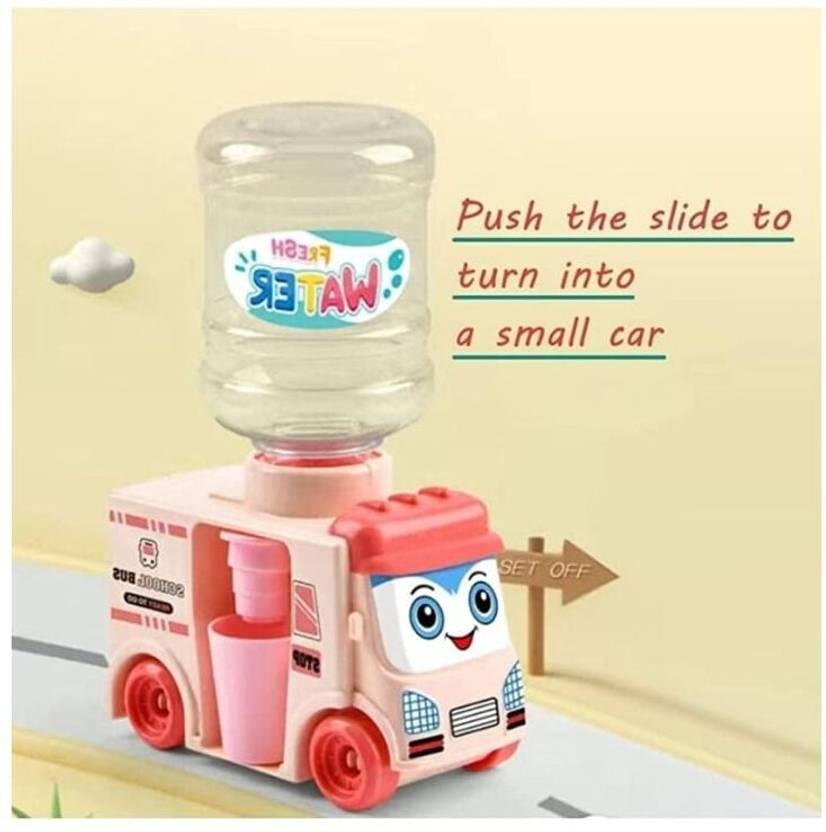 Kids Latest Mini Bus Water Dispenser with 12 Cotton Clay Toy (Pack of 1) Art Clay