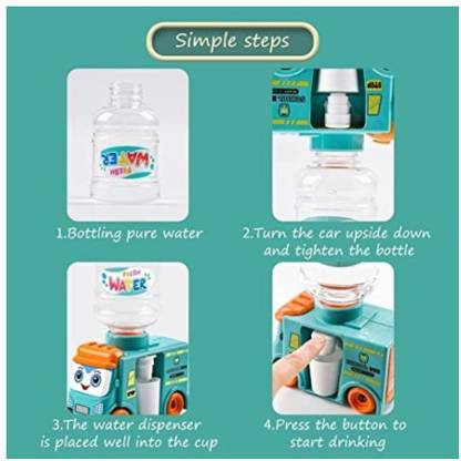 Kids Latest Mini Bus Water Dispenser with 12 Cotton Clay Toy (Pack of 1) Art Clay