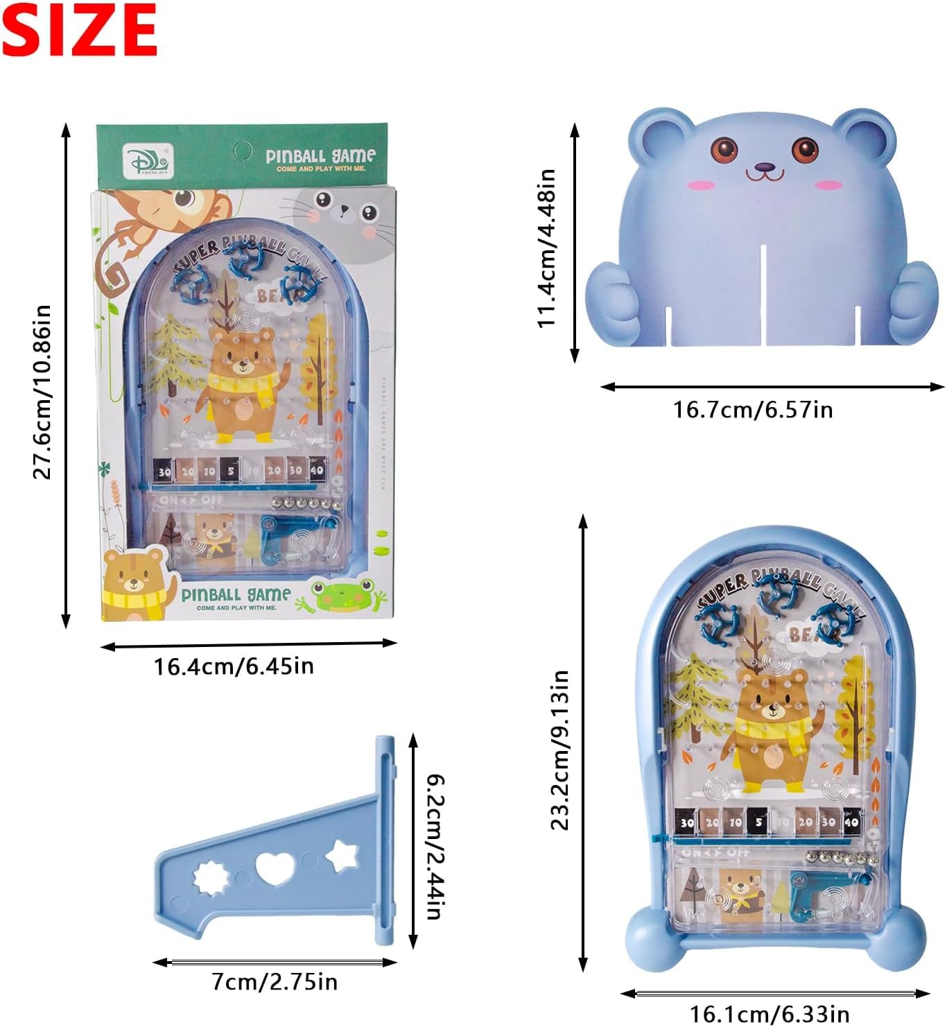 Kids Pinball Board Game| Travel Friendly| Portable Mini Handheld Games| Fun and Portable for Kids Adult| Best to Avoid Screen time