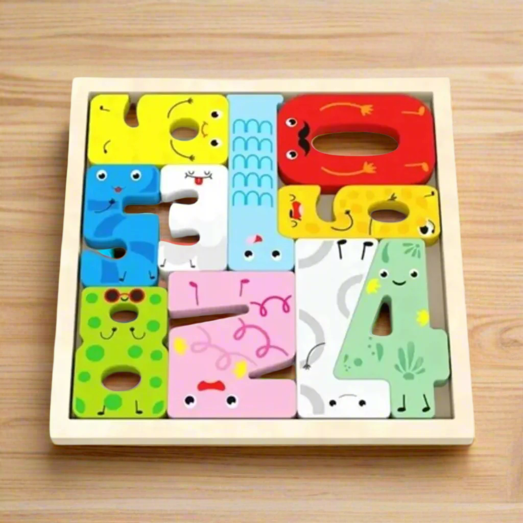 Wooden Puzzle tray - Numbers