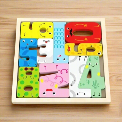 Wooden Puzzle tray - Numbers