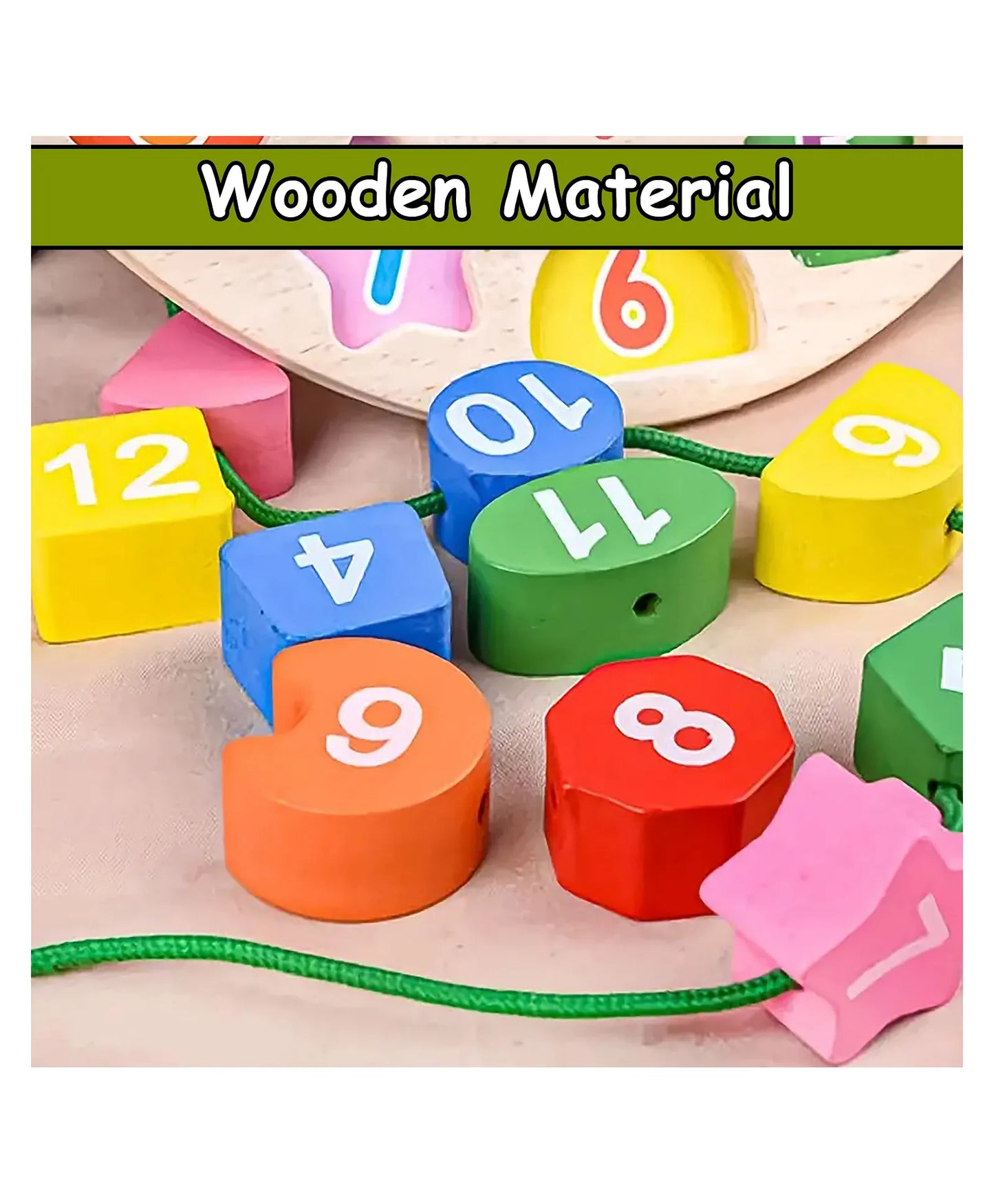 Wooden Shape Sorting Clock