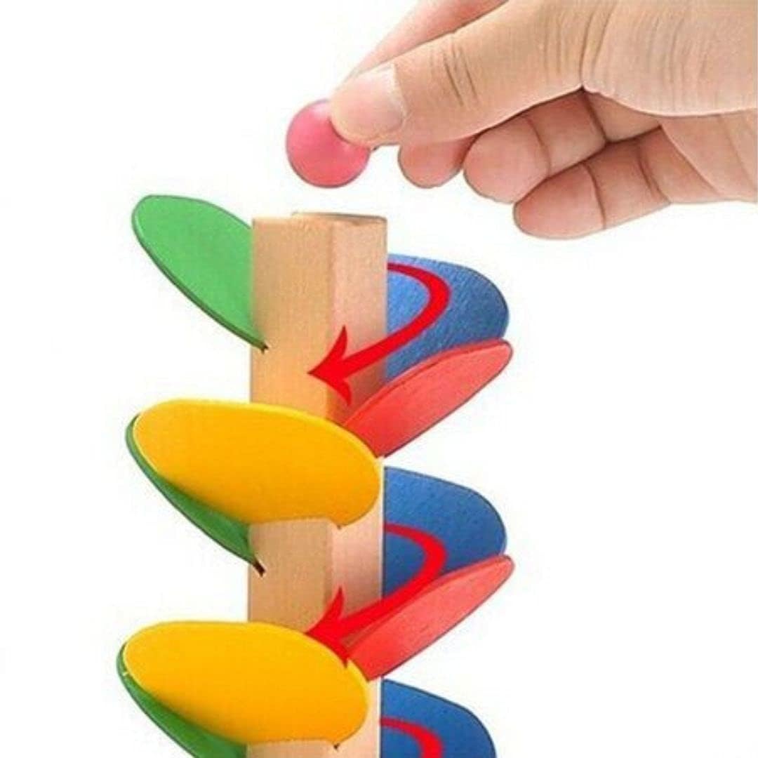 Wooden Marble Tree Ball Rolling Down Run Track Kids Party Fun Game Educational Board Games Board Game
