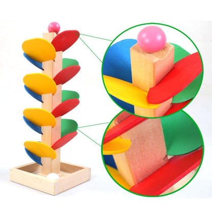 Wooden Marble Tree Ball Rolling Down Run Track Kids Party Fun Game Educational Board Games Board Game