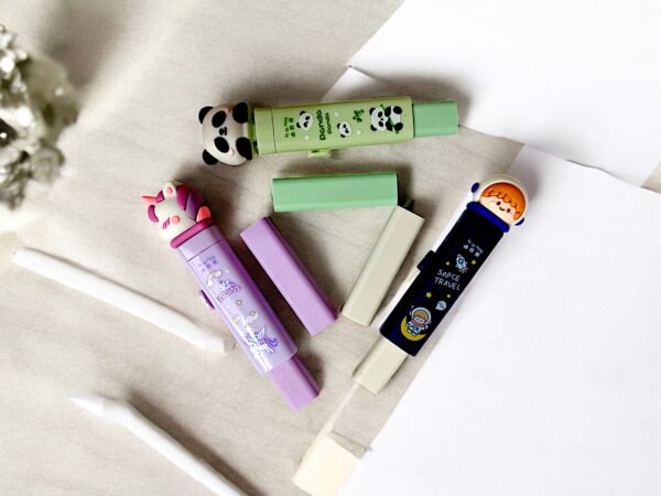 Cute Cartoon Pull-up Eraser Stick with extra refill