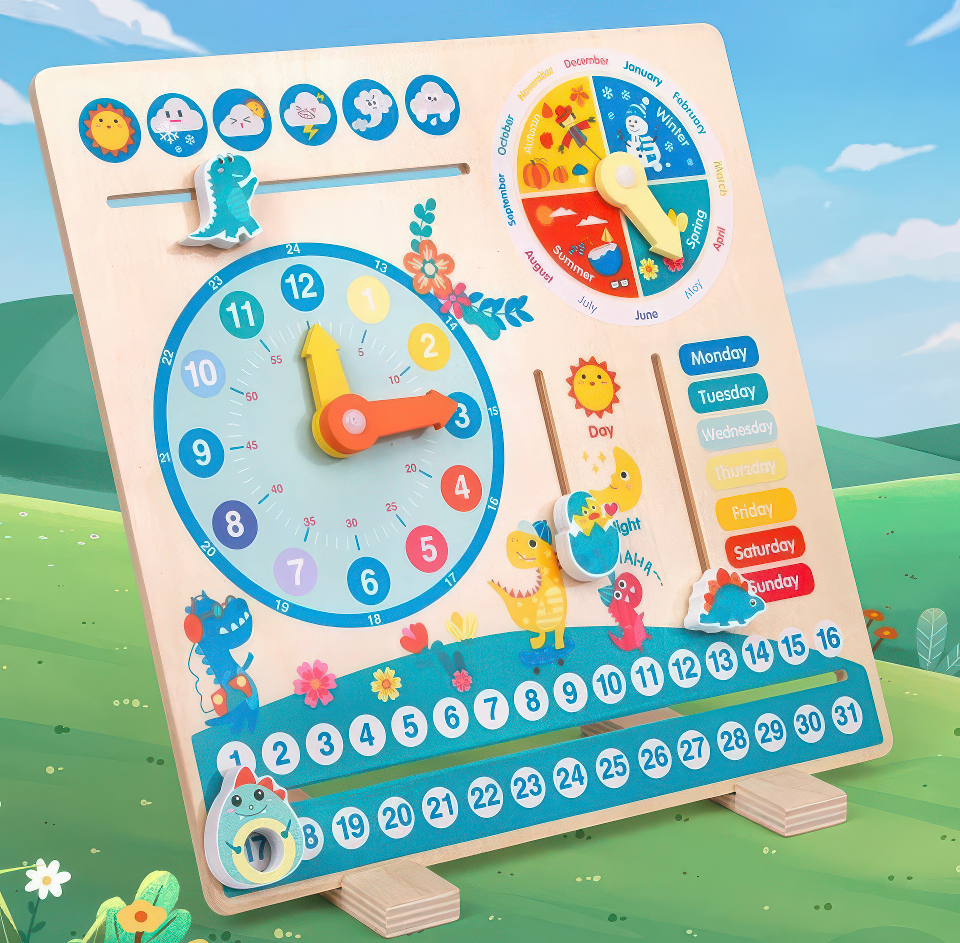 Dino board - Calendar, Clock, Seasons, Week, Day - Image 2