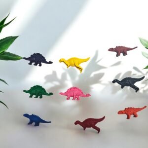 Dinosaur Shaped Crayons Set – 9 Bright Colors (3 Styles) - Image 2
