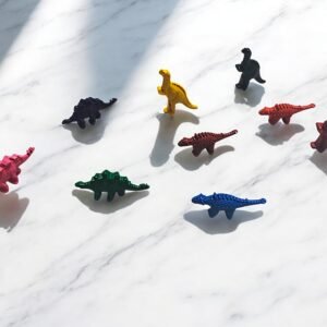 Dinosaur Shaped Crayons Set – 9 Bright Colors (3 Styles) - Image 3