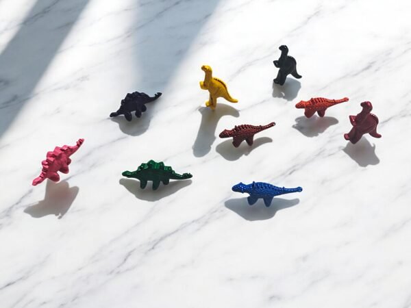 Dinosaur Shaped Crayons Set – 9 Bright Colors (3 Styles)