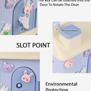 DIY House Piggy Bank for Kids - Lockable Money Saving Box with Key & Cute Stickers - Image 4