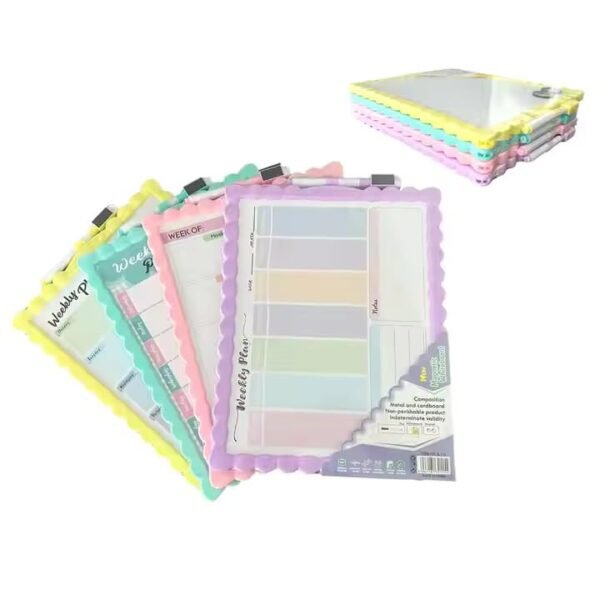 Double-Side Magnetic Whiteboard with to-Do List, 1 Whiteboard, 1 Dry-Erase Marker, 2 Magnets Whiteboard Set Random Colour (Whiteboard-28X39.5cm, Large)