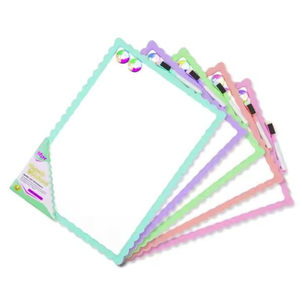 Double-Side Magnetic Whiteboard with to-Do List, 1 Whiteboard, 1 Dry-Erase Marker, 2 Magnets Whiteboard Set Random Colour (Whiteboard-28X39.5cm, Large)