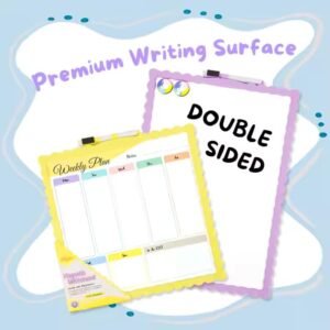 Double-Side Magnetic Whiteboard with to-Do List, 1 Whiteboard, 1 Dry-Erase Marker, 2 Magnets Whiteboard Set Random Colour (Whiteboard-28X39.5cm, Large) - Image 4