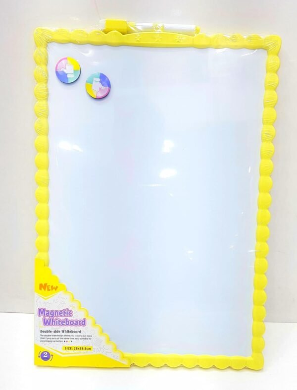 Double-Side Magnetic Whiteboard with to-Do List, 1 Whiteboard, 1 Dry-Erase Marker, 2 Magnets Whiteboard Set Random Colour (Whiteboard-28X39.5cm, Large)