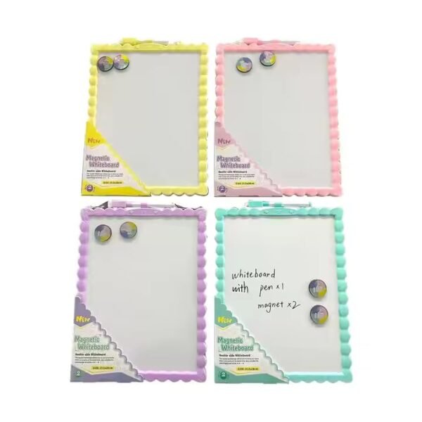 Double-Side Magnetic Whiteboard with to-Do List, 1 Whiteboard, 1 Dry-Erase Marker, 2 Magnets Whiteboard Set Random Colour (Whiteboard-28X39.5cm, Large)