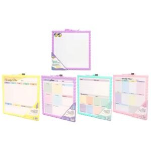 Double-Side Magnetic Whiteboard with to-Do List, Weekly Plan, 1 Whiteboard, 1 Dry-Erase Marker, 2 Magnets Whiteboard Set Random Colour (Whiteboard-29X29cm, Medium) - Image 2