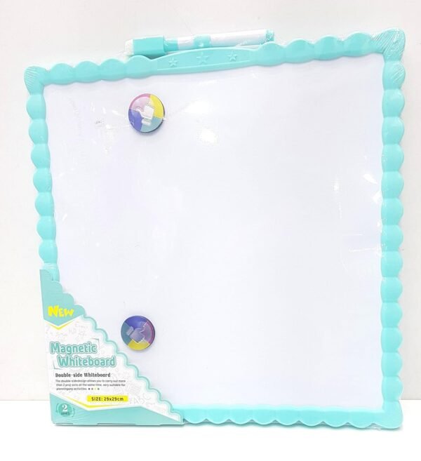 Double-Side Magnetic Whiteboard with to-Do List, Weekly Plan, 1 Whiteboard, 1 Dry-Erase Marker, 2 Magnets Whiteboard Set Random Colour (Whiteboard-29X29cm, Medium)