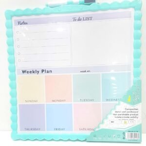 Double-Side Magnetic Whiteboard with to-Do List, Weekly Plan, 1 Whiteboard, 1 Dry-Erase Marker, 2 Magnets Whiteboard Set Random Colour (Whiteboard-29X29cm, Medium) - Image 5