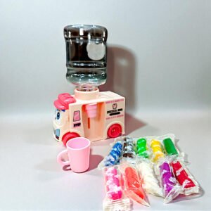 Kids Latest Mini Bus Water Dispenser with 12 Cotton Clay Toy (Pack of 1) Art Clay - Image 1