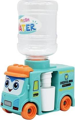 Kids Latest Mini Bus Water Dispenser with 12 Cotton Clay Toy (Pack of 1) Art Clay