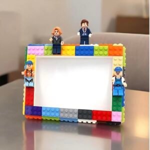Lego Photo Frame for Kids, Building Blocks Photo Frame with family Figures and Blocks - Image 1