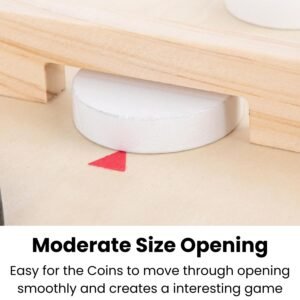 Slide Hockey Board Game for Kids and Adults, Large Size, Wooden Base, Easy Setup - Image 3