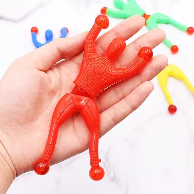Wall Climbing Sticky Man Action Figures, Pack of 5Pc - 1 Pkt, Kids Fun Toy - Random Colour Dispatched - Image 6