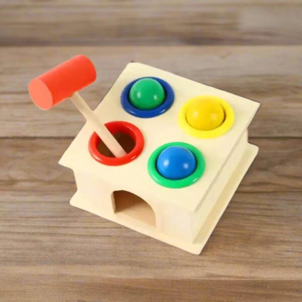Wooden Hammer and Ball Toy