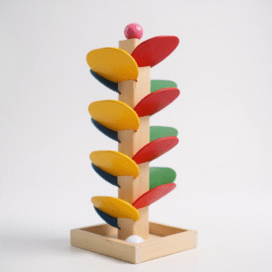 Wooden Marble Tree Ball Rolling Down Run Track Kids Party Fun Game Educational Board Games Board Game - Image 1