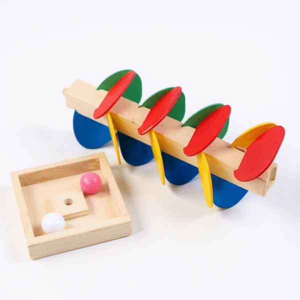 Wooden Marble Tree Ball Rolling Down Run Track Kids Party Fun Game Educational Board Games Board Game