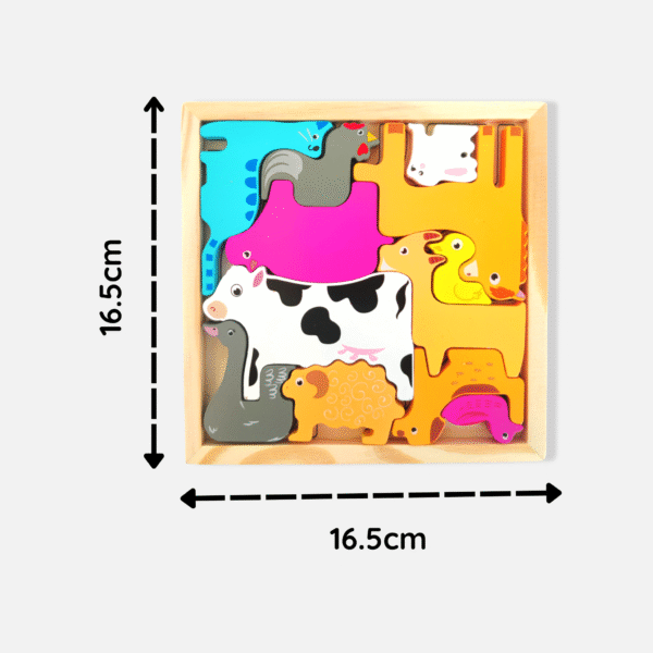 Wooden Puzzle Tray - Cattle