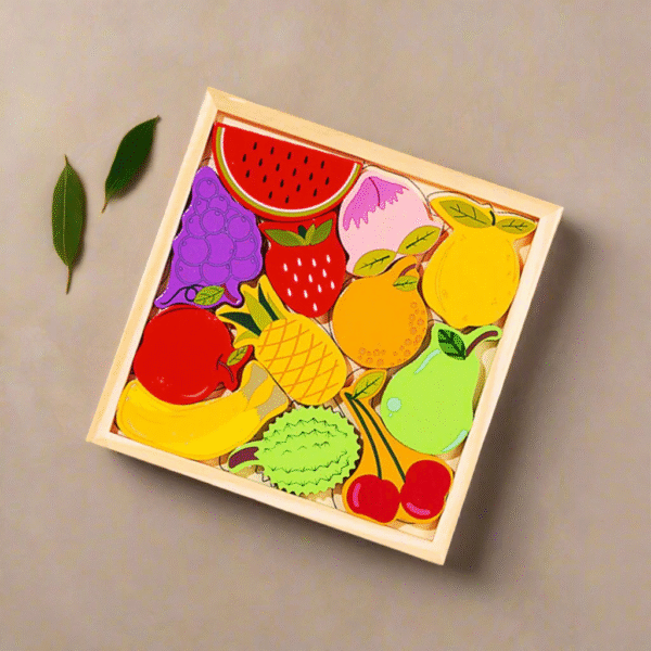 Wooden Puzzle tray - Fruits