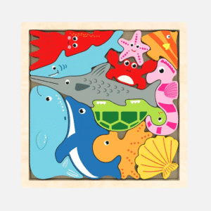 Wooden Puzzle tray - Marine Life - Image 1