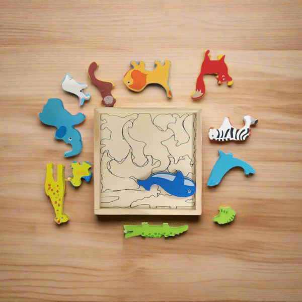 Wooden Puzzle tray - Wild Animals