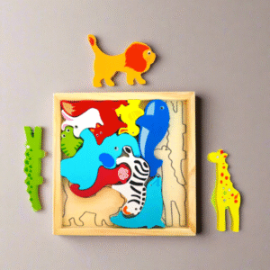 Wooden Puzzle tray - Wild Animals - Image 3