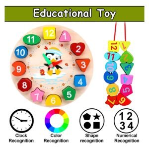 Wooden Shape Sorting Clock - Image 2