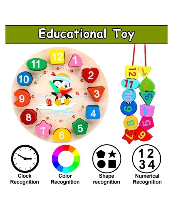 Wooden Shape Sorting Clock