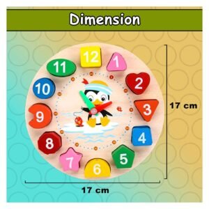 Wooden Shape Sorting Clock - Image 3