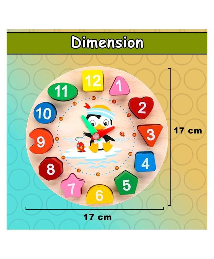 Wooden Shape Sorting Clock