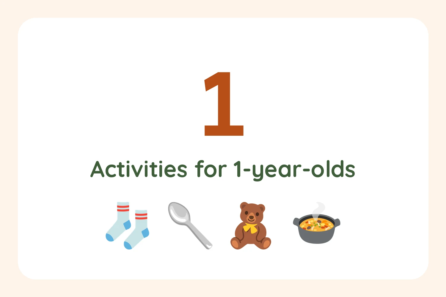 No-prep activities for 1 year olds with household items