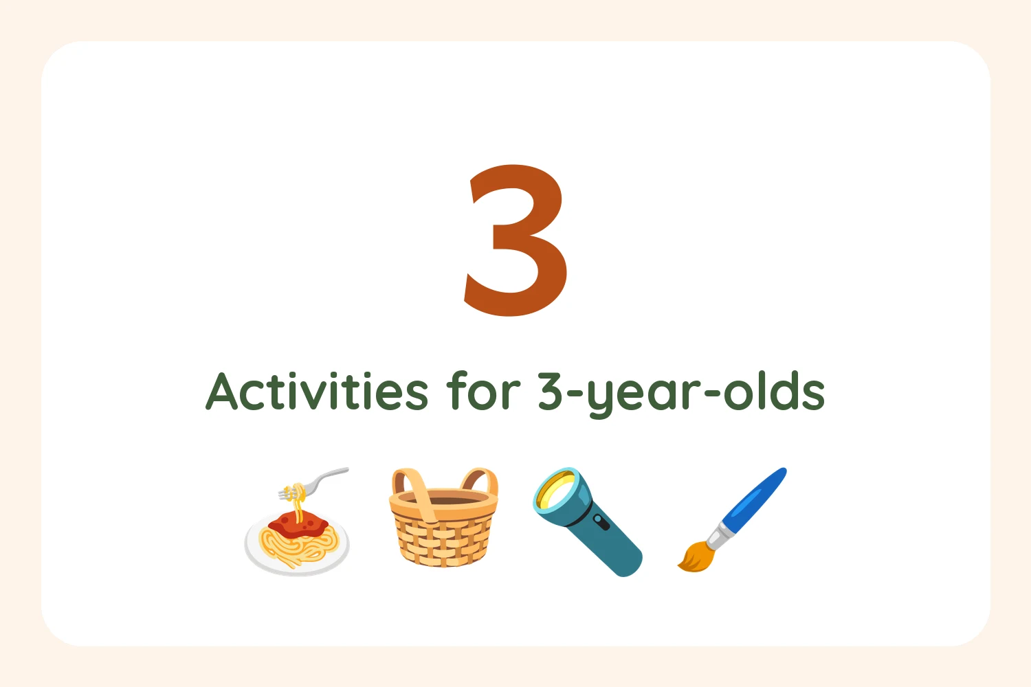 No-prep activities for 3 year olds with household items