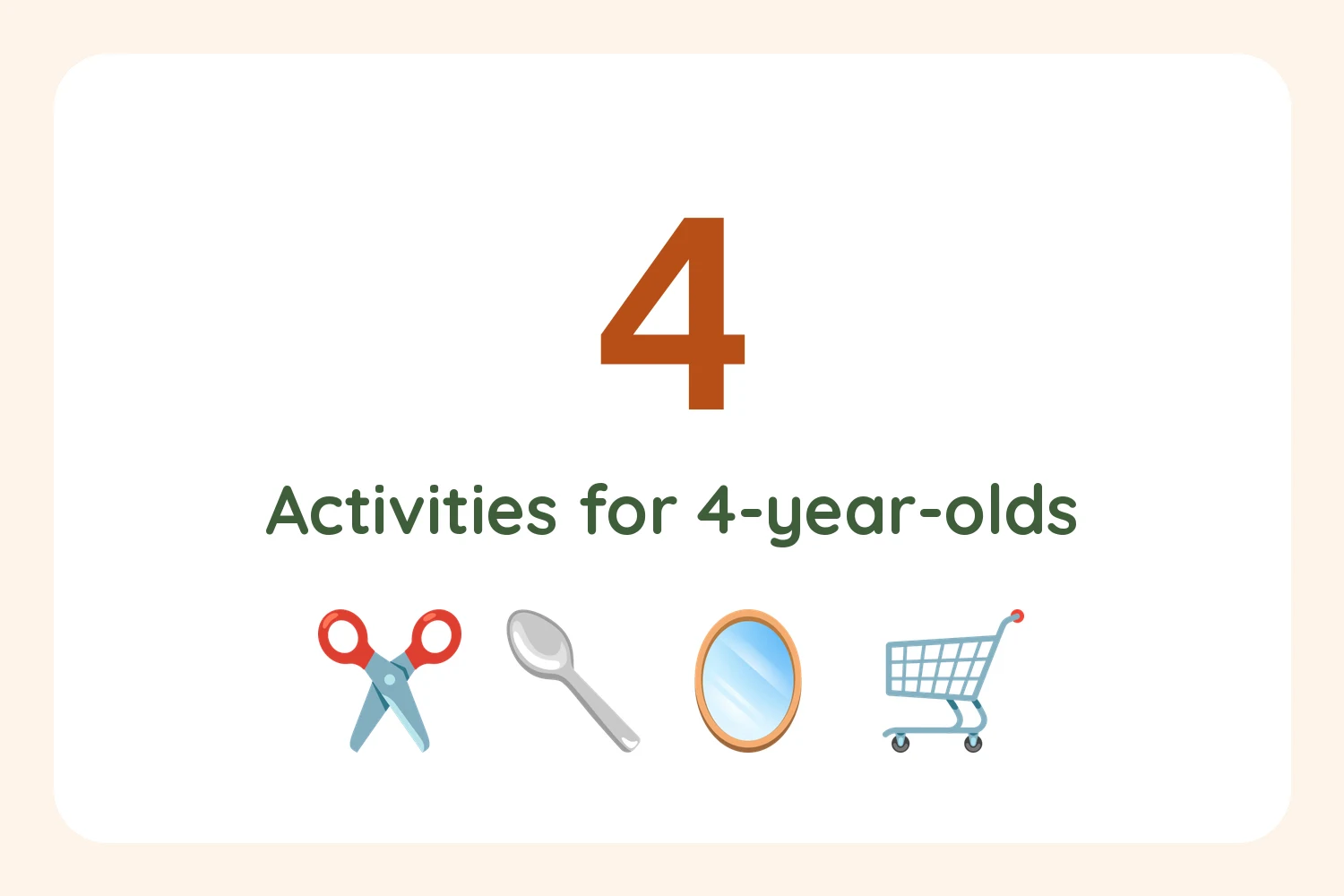 No-prep activities for 4 year olds with household items