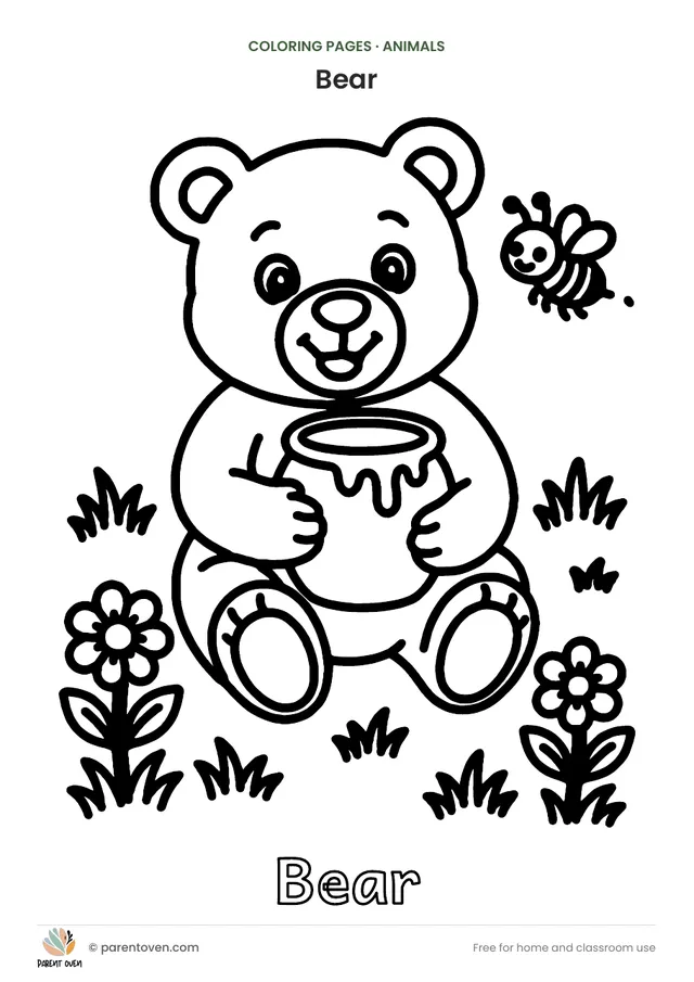 Bear coloring page
