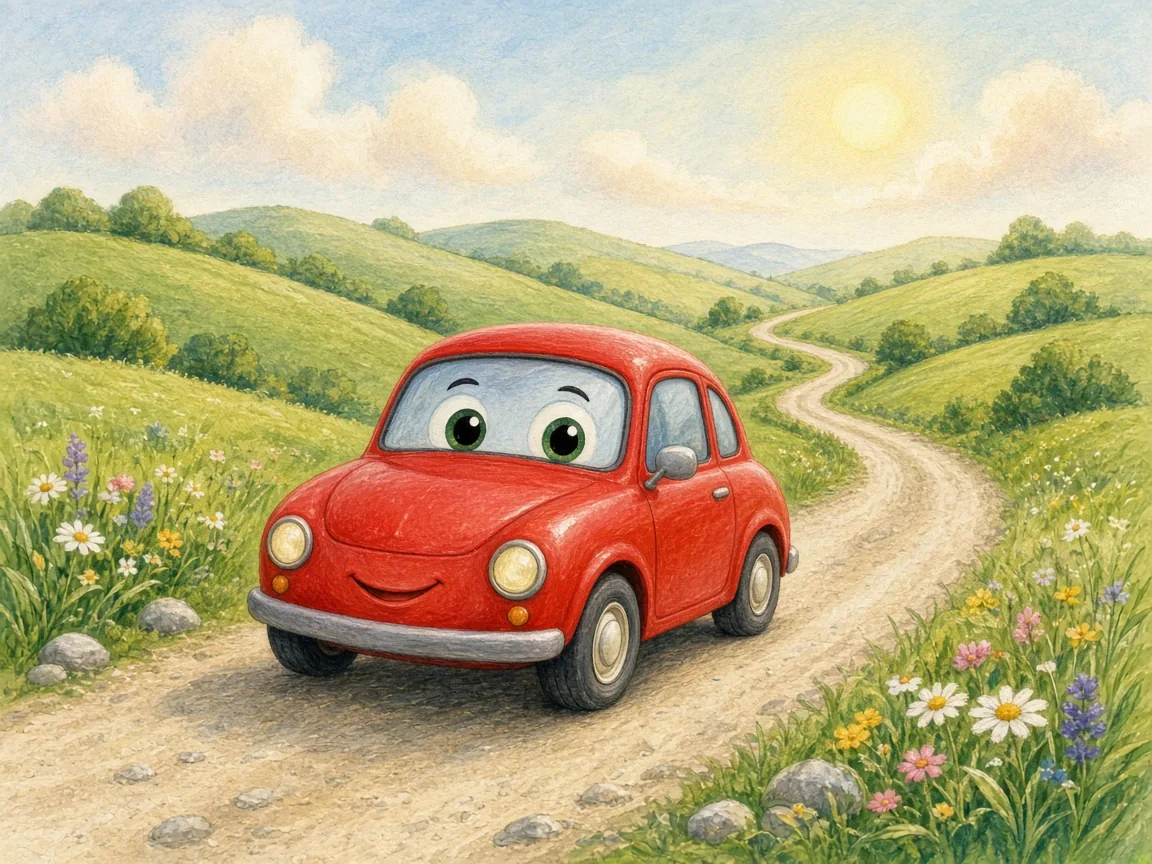 Beep Beep, Little Red Car picture story cover