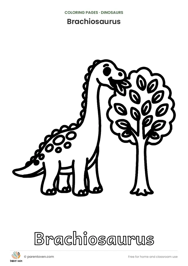 Brachiosaurus coloring page